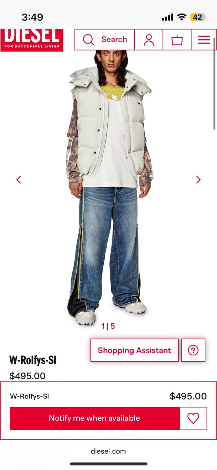 디젤 푸퍼 패딩 베스트  상품이미지2