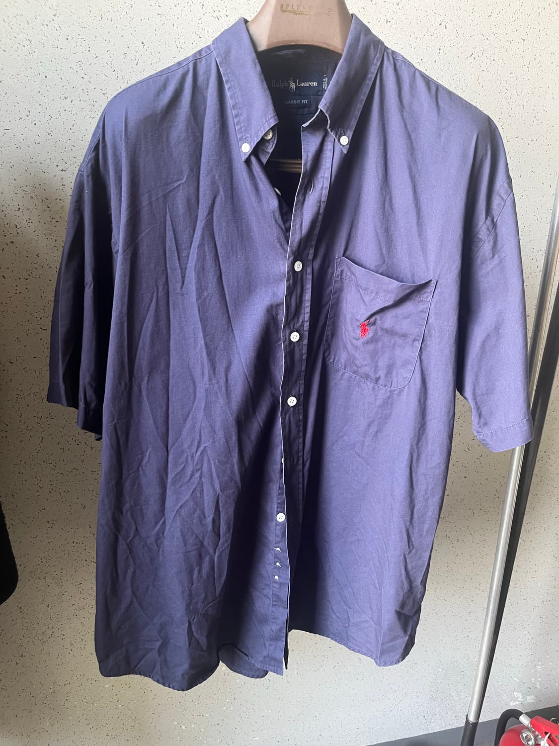 폴로 랄프로렌 포켓로고 클래식핏 반팔남방 상품이미지1