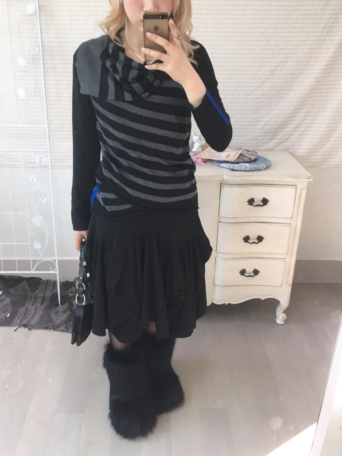 asuro tayama stripe unbalance knit 상품이미지5