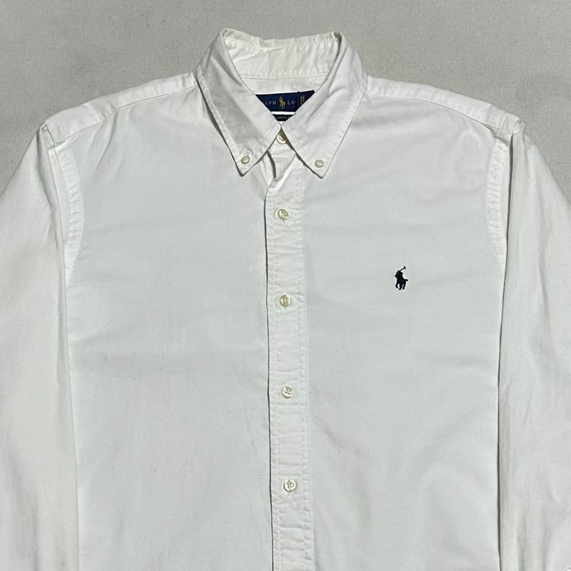M 폴로랄프로렌 네이비 포니 화이트 코튼 셔츠 상품이미지1
