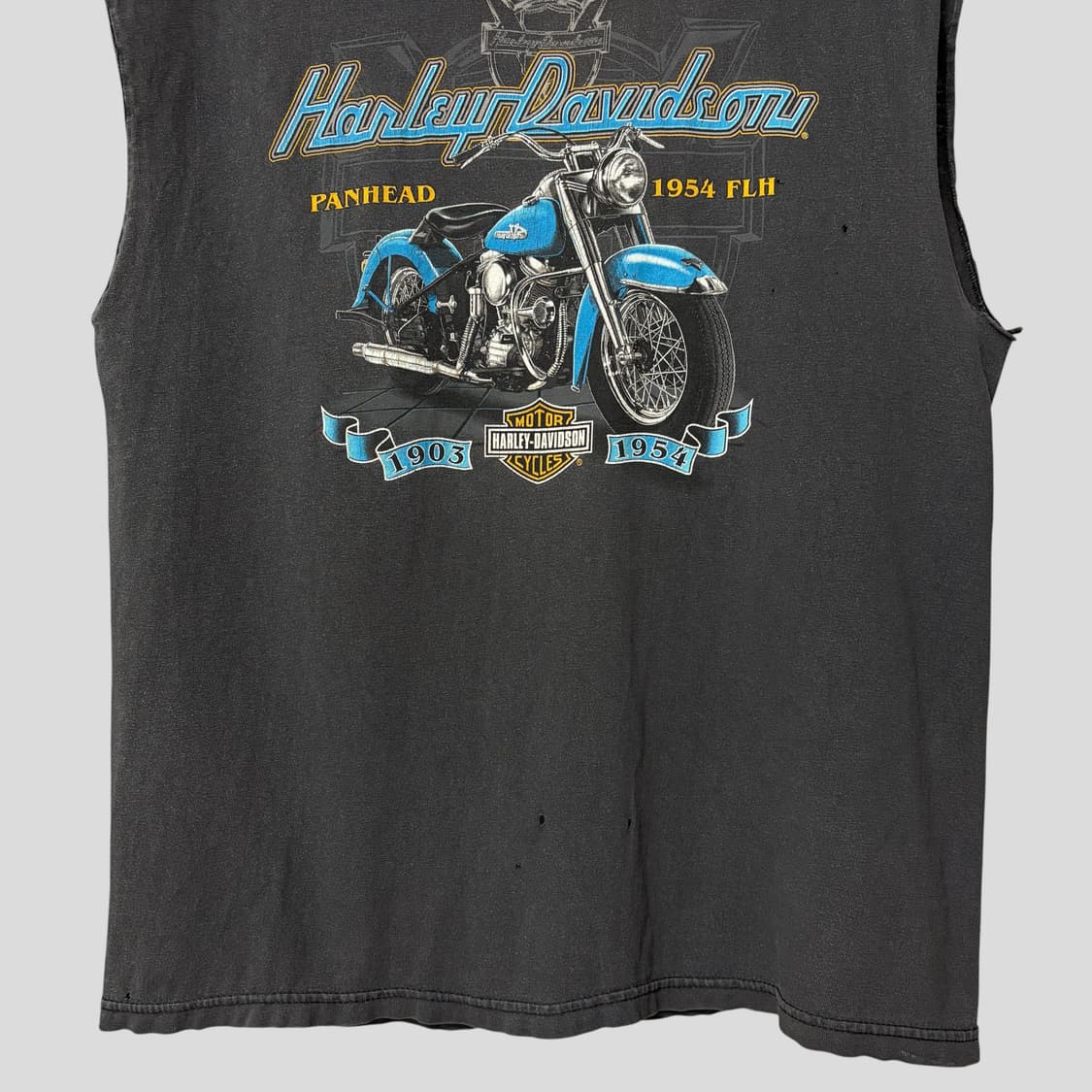 (L)90s 할리데이비슨 컷팅 슬리브리스 상품이미지6