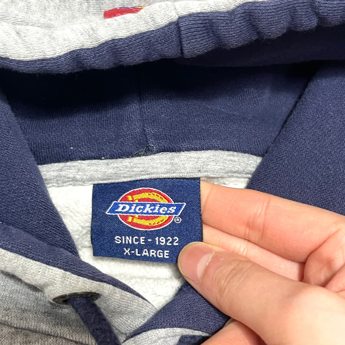 디키즈 스펠로고 그레이 기모 후드티셔츠 남성XL 상품이미지4