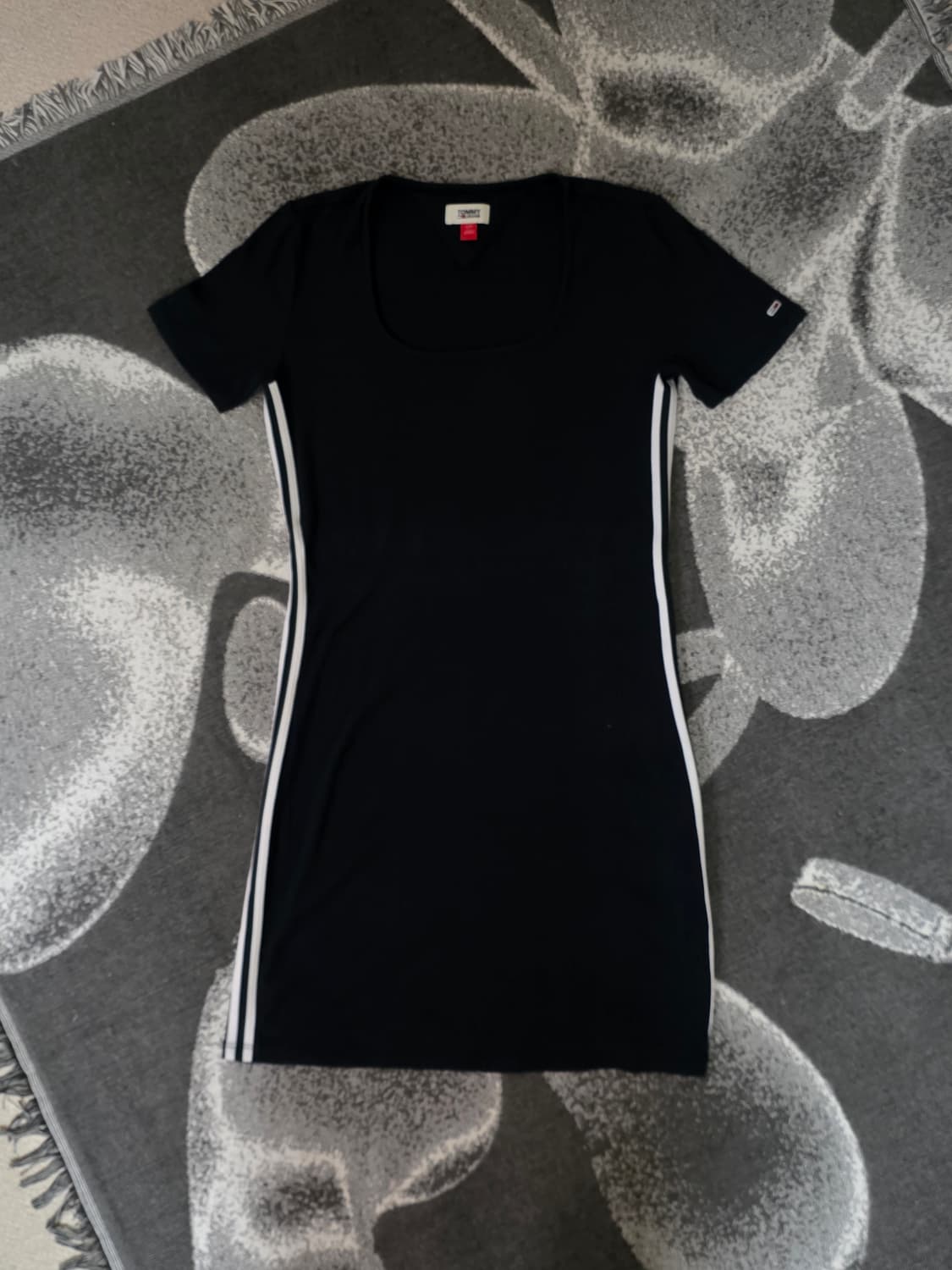 타미진 타미힐피거 스퀘어 넥 리브드 원피스 상품이미지4