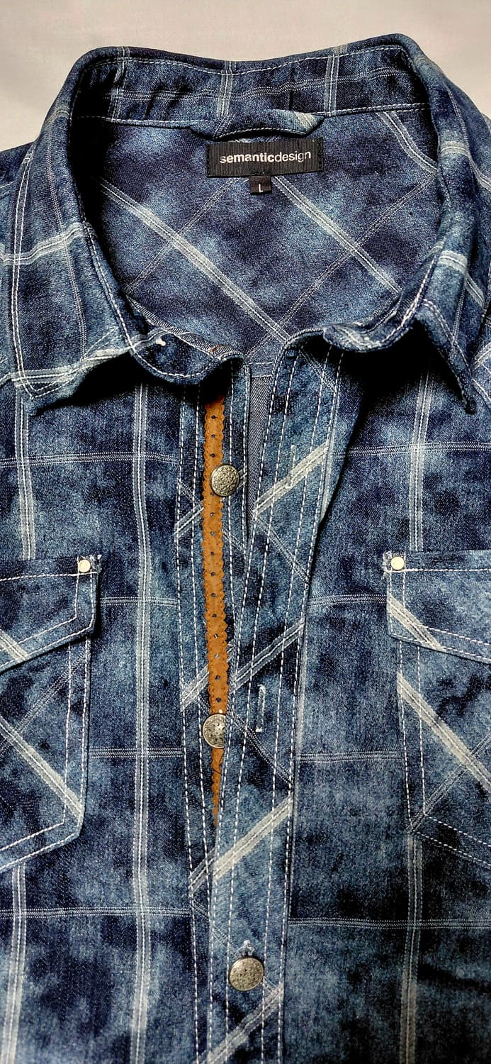semanticdesign 데님 체크 남방 L (무료배송) 상품이미지1