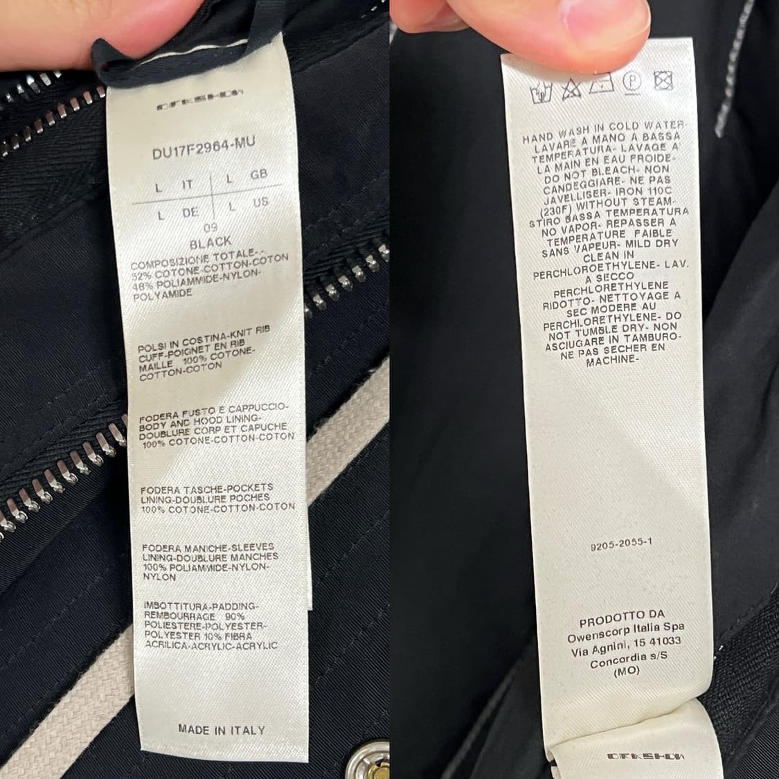 릭오웬스 17FW 다크쉐도우 후드 롱 파카 블랙 상품이미지9