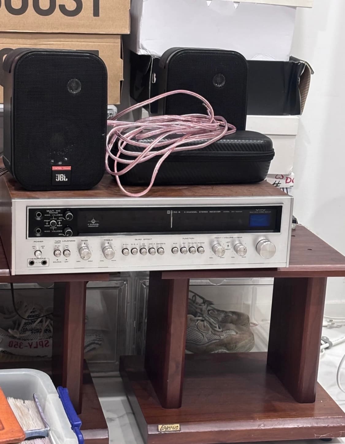 jbl4312 + 앰프 + 거치대 + 미니 스피커 상품이미지3