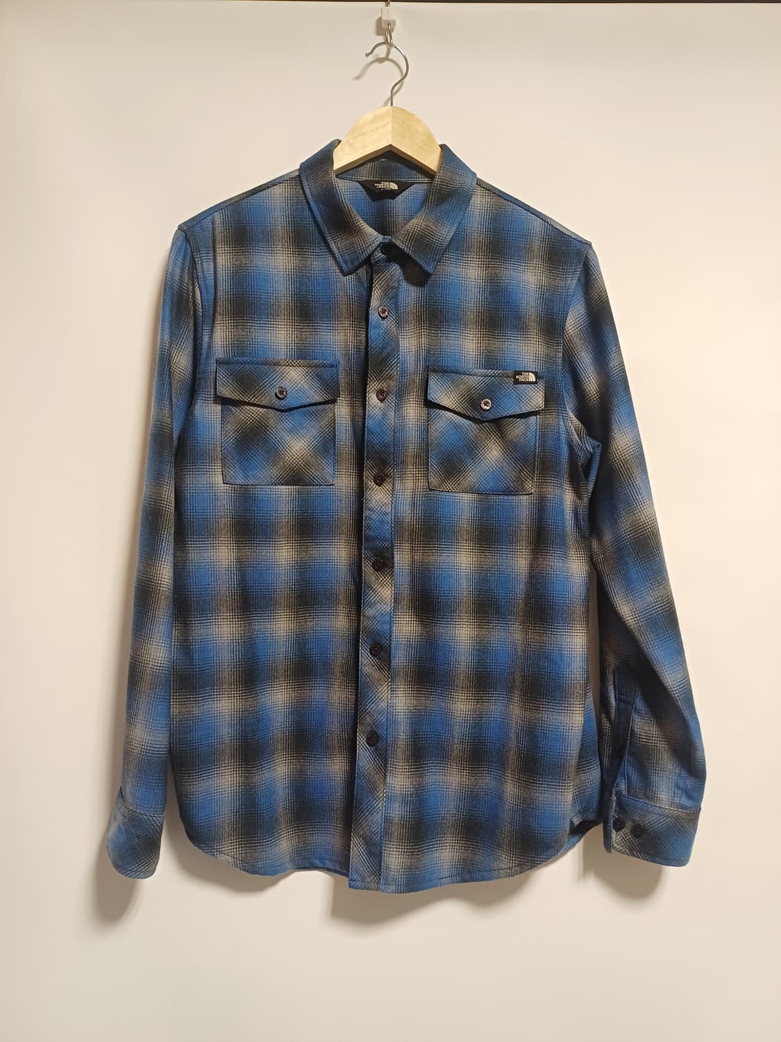 [정품/쿨거래] 노스페이스 L(100) 플란넬 체크 셔츠 (블루/가을겨울 상품이미지1