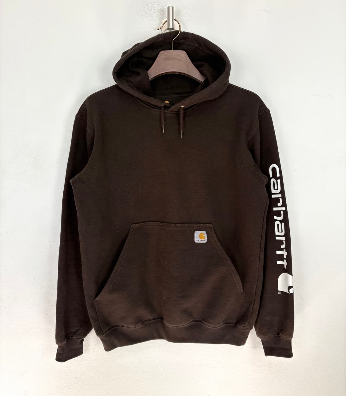 [L]CARHARTT 브라운 후드티셔츠 상품이미지4