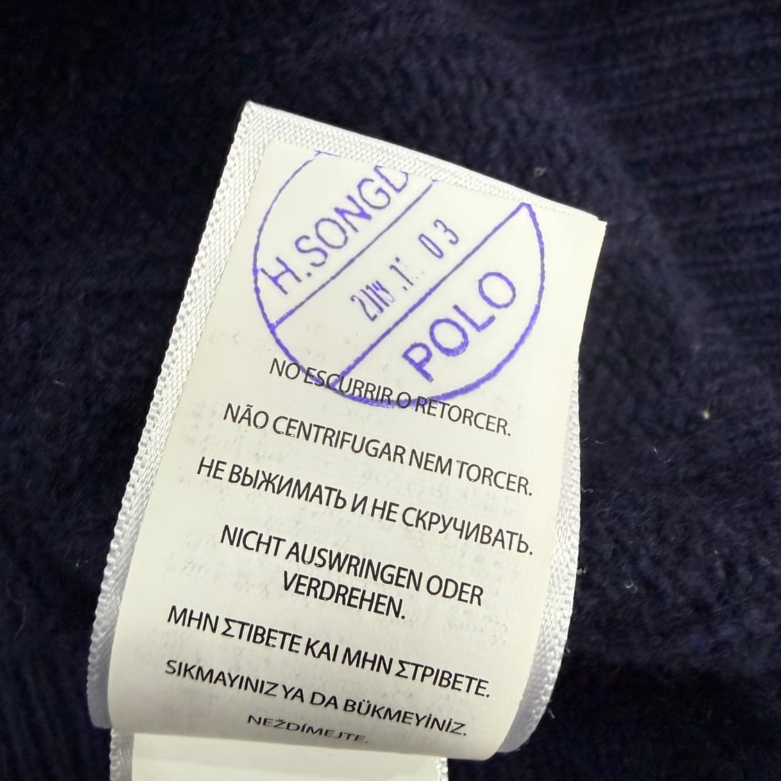 (우먼즈S)폴로 랄프로렌 케이블 꽈배기니트(네이비) 상품이미지3