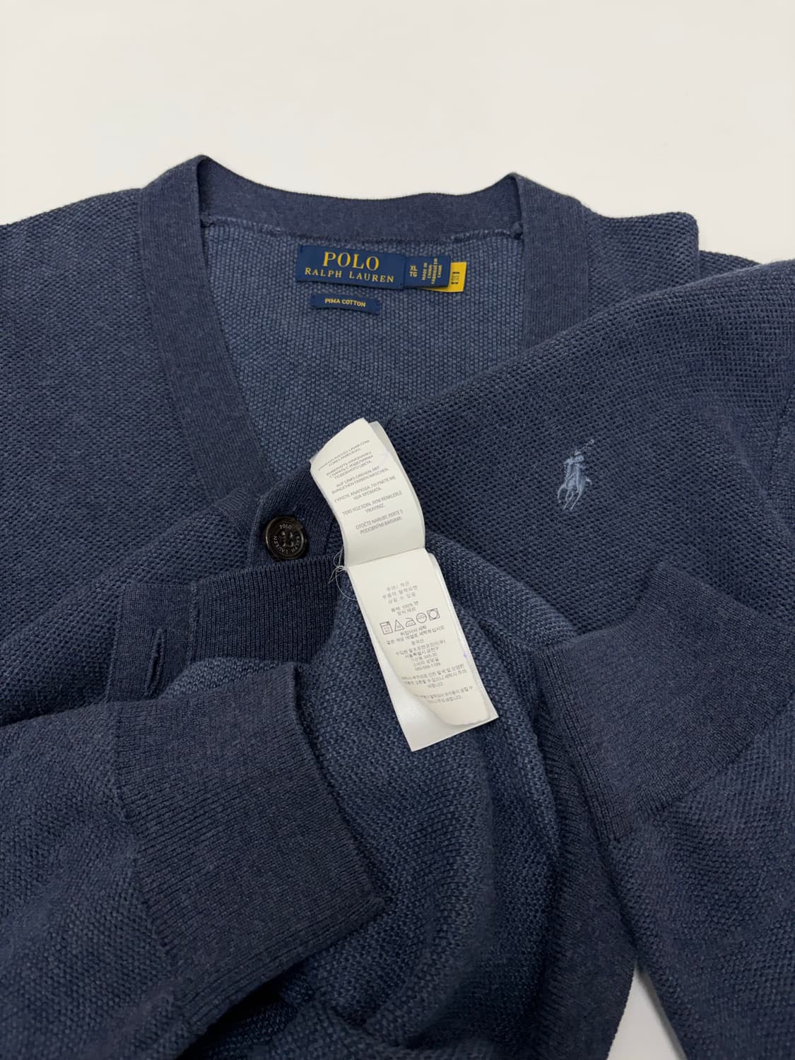 폴로 코튼 가디건 상품이미지1