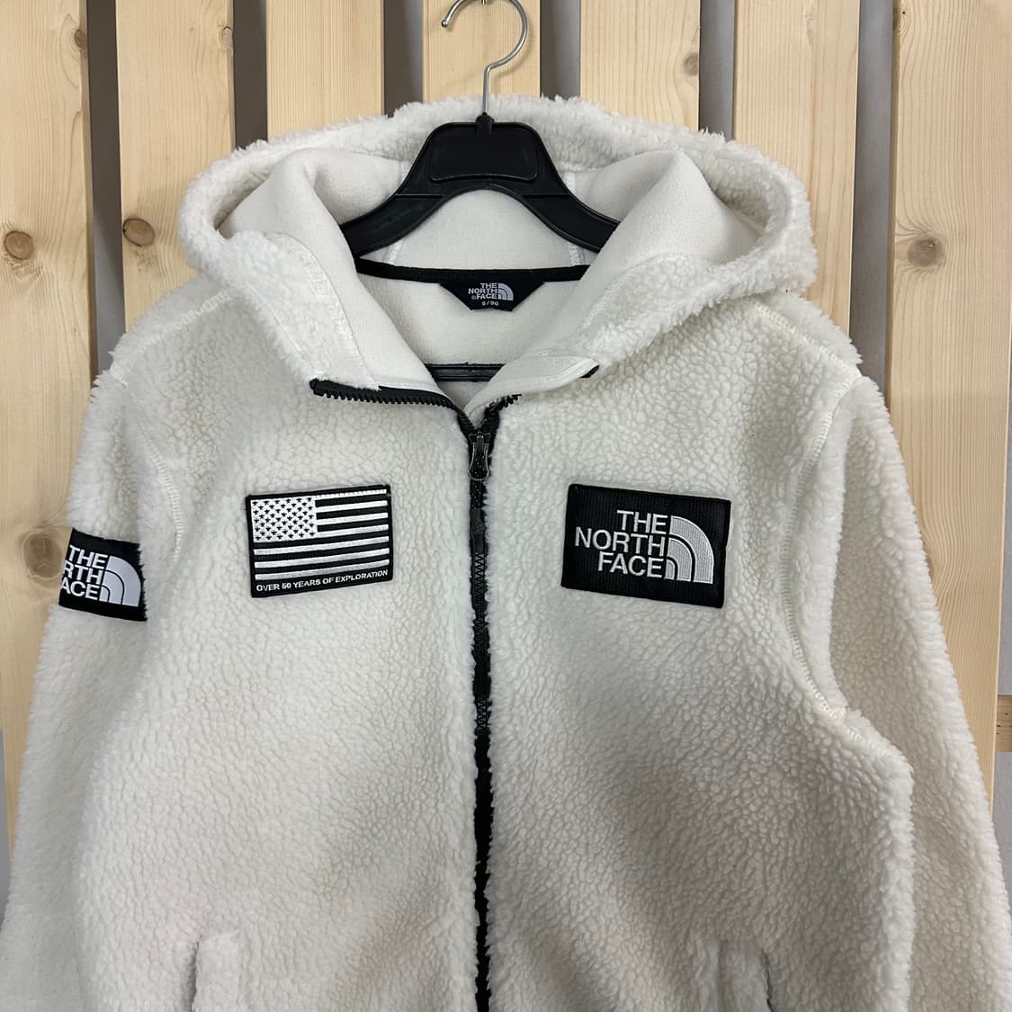 (M) 노스페이스 50주년 화이트 후리스 플리스 자켓 상품이미지4