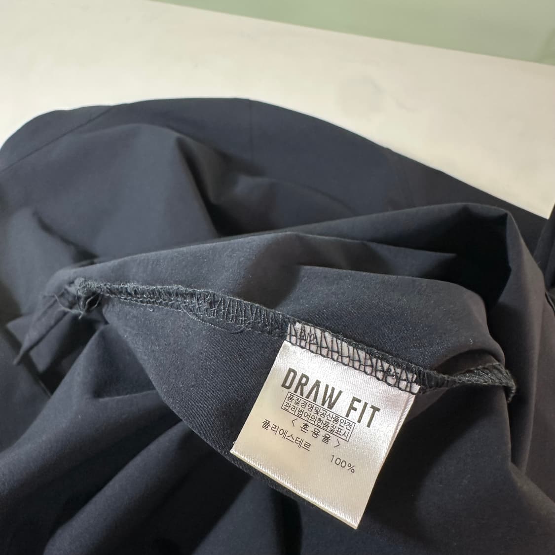 L-XL 드로우핏 블랙 히든헨리넥 폴리 긴팔티 상품이미지7