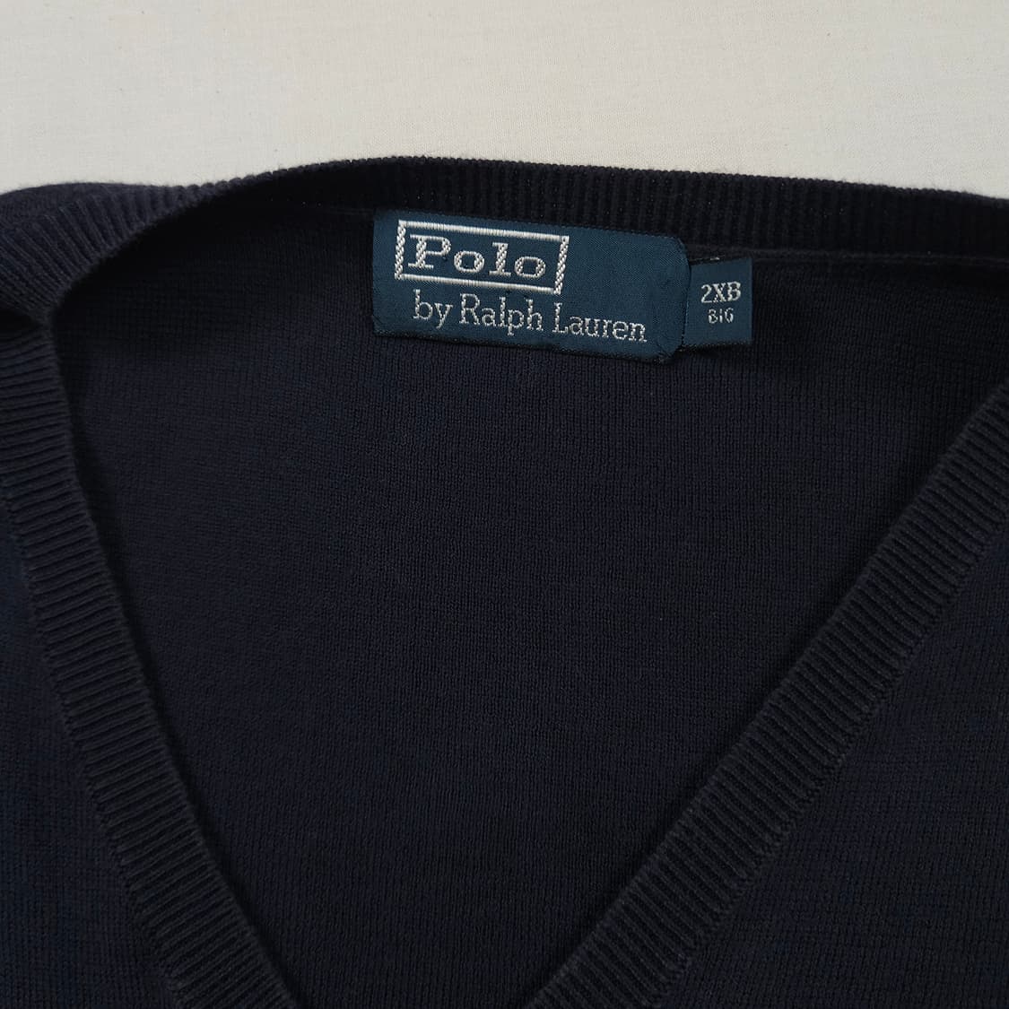 2XL(110) 폴로랄프로렌 브이넥 베스트 네이비 상품이미지4