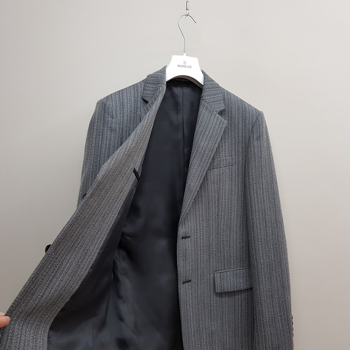 한섬 시스템 SYSTEM 2021 헤링본 울 블렌드 자켓 95사이즈 상품이미지6