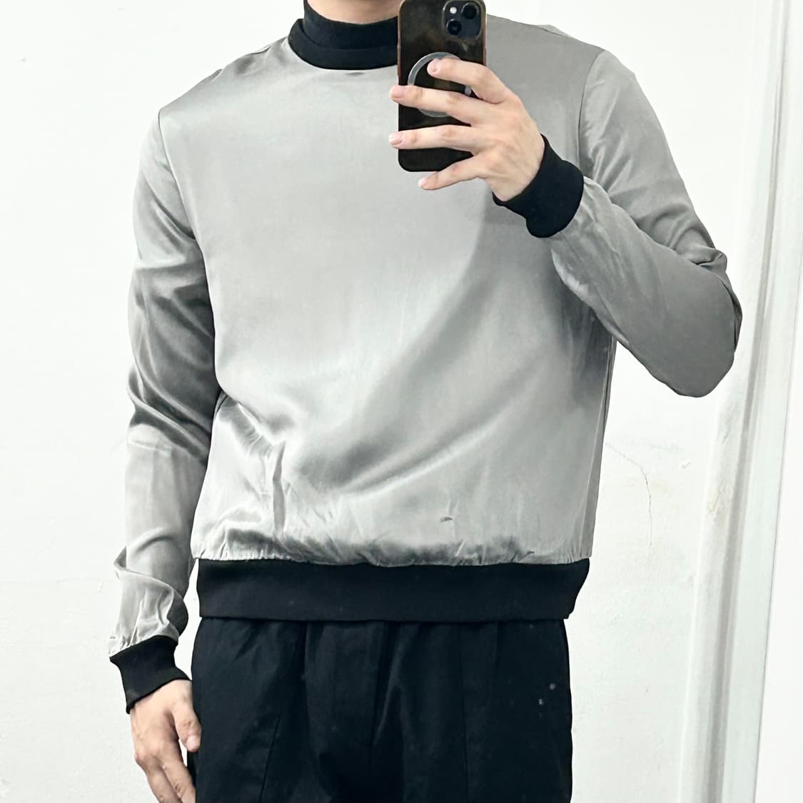 알렉산더왕 백지퍼 실크 블루종 맨투맨 상품이미지2