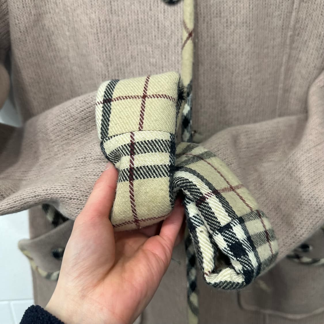 90's 버버리 후드 코트 상품이미지7