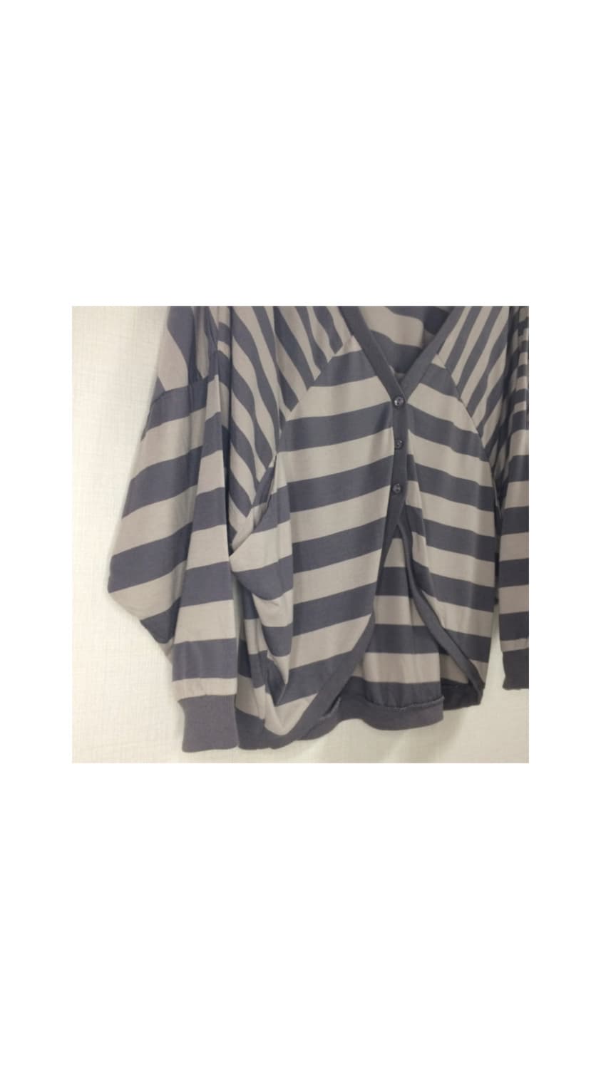 빈티지 그레이 스트라이프 가디건 상품이미지3