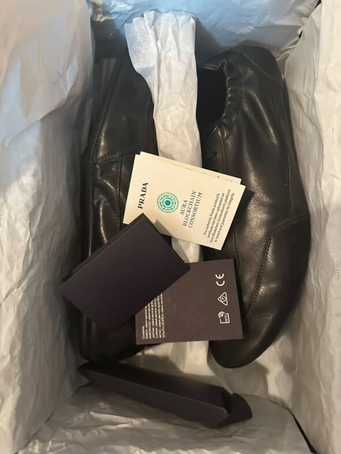 프라다 prada 컬랩스 스니커즈 레더 검  상품이미지2