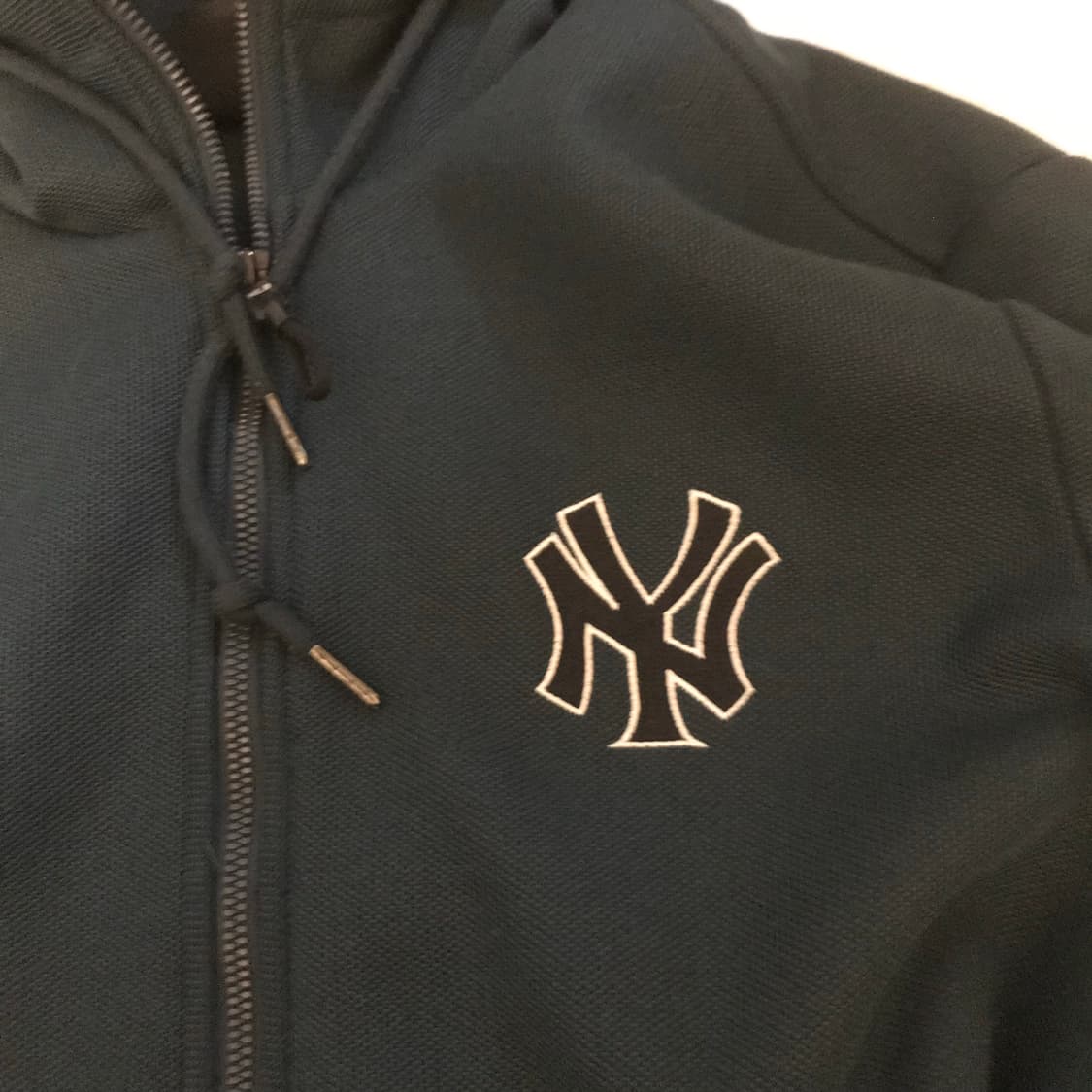 MLB 엠엘비 기모 다크그린 와플 후드집업 상품이미지5