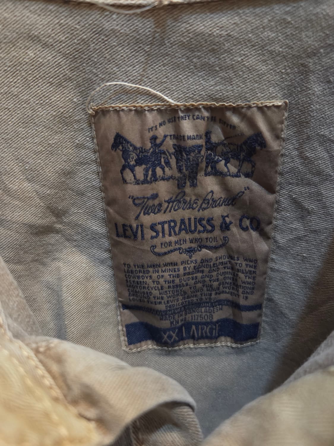 Levis 리바이스 베이지브라운 반팔셔츠 상품이미지3