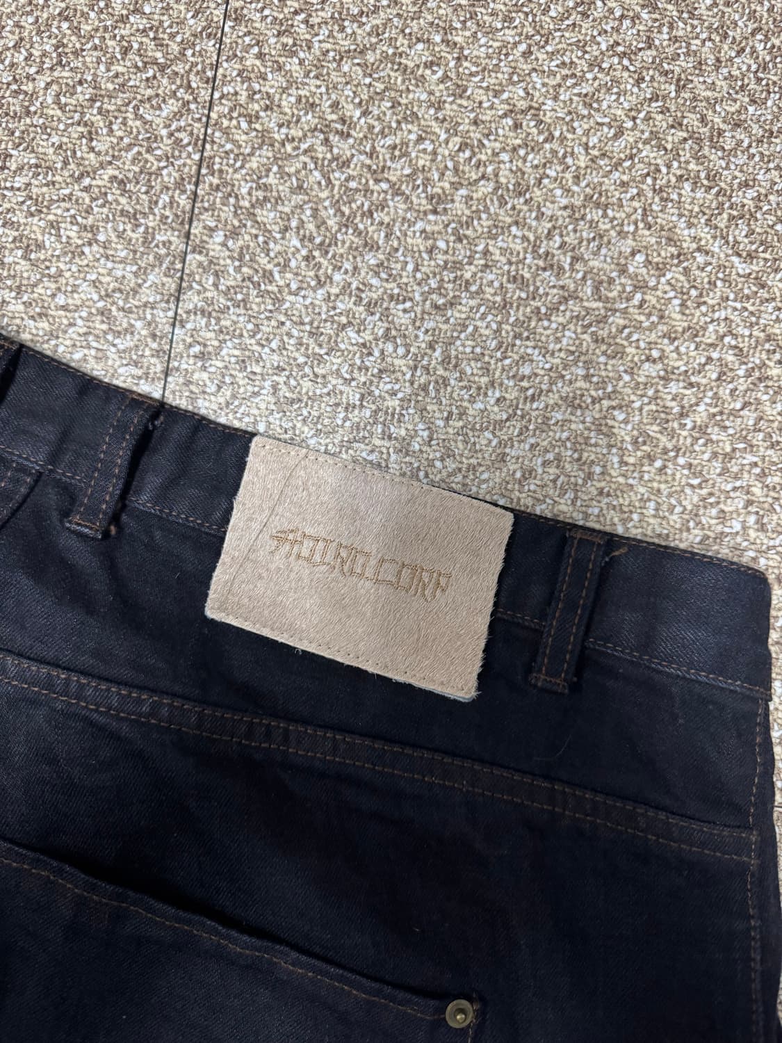 3아오이로 오오키 페더 데님 팬츠 - 다크 인디고 상품이미지3