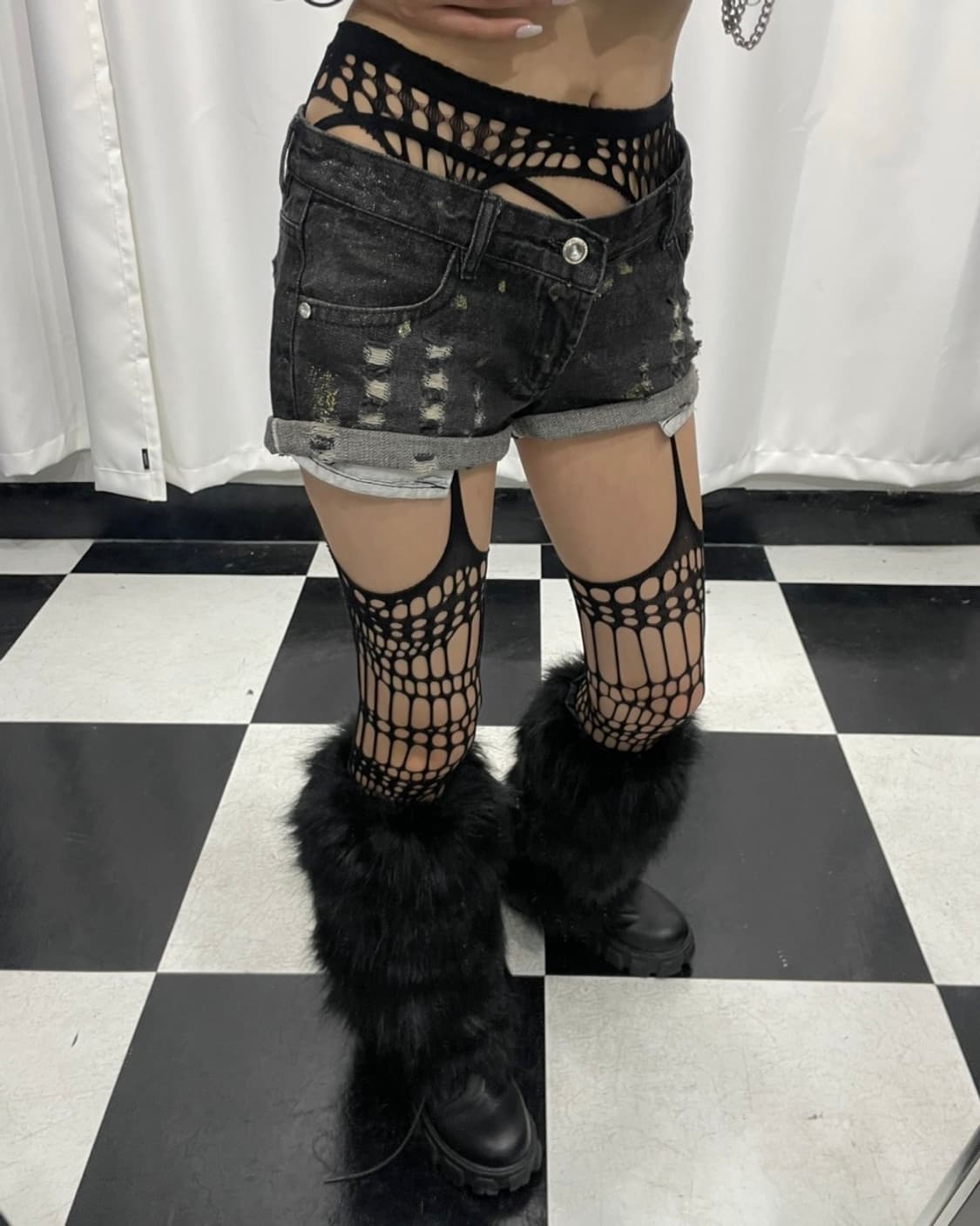 🎸블랙 데미지 숏츠🎸 상품이미지1