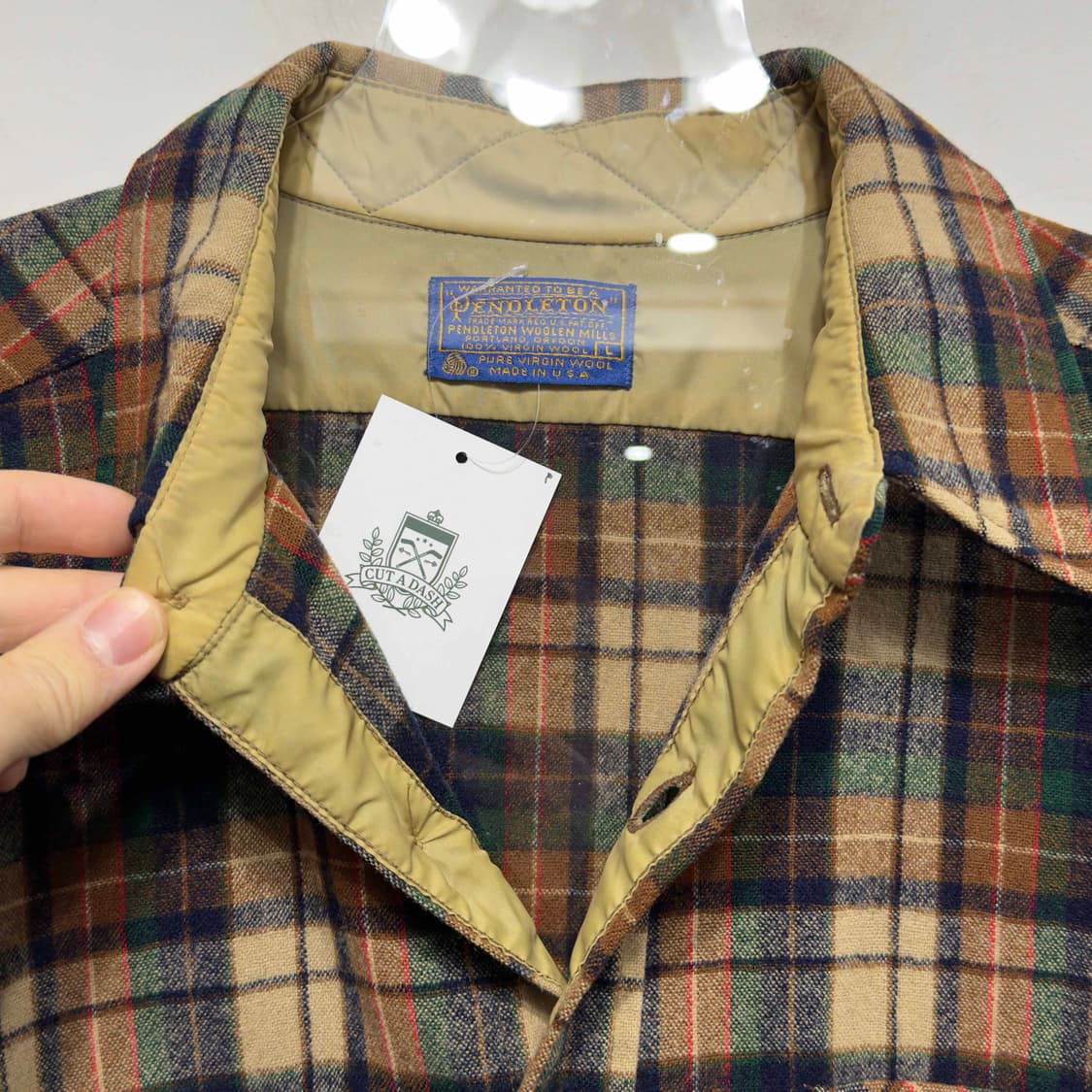 80s 펜들턴 버진 울 체크 셔츠 USA 상품이미지4
