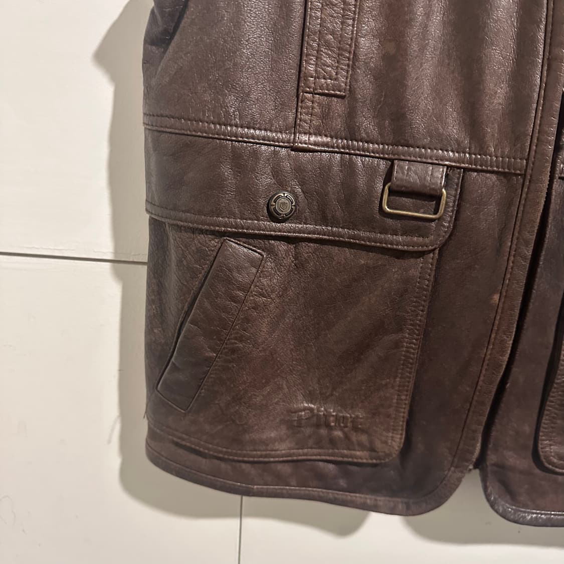 브라운 오렌지 레더 베스트 상품이미지3