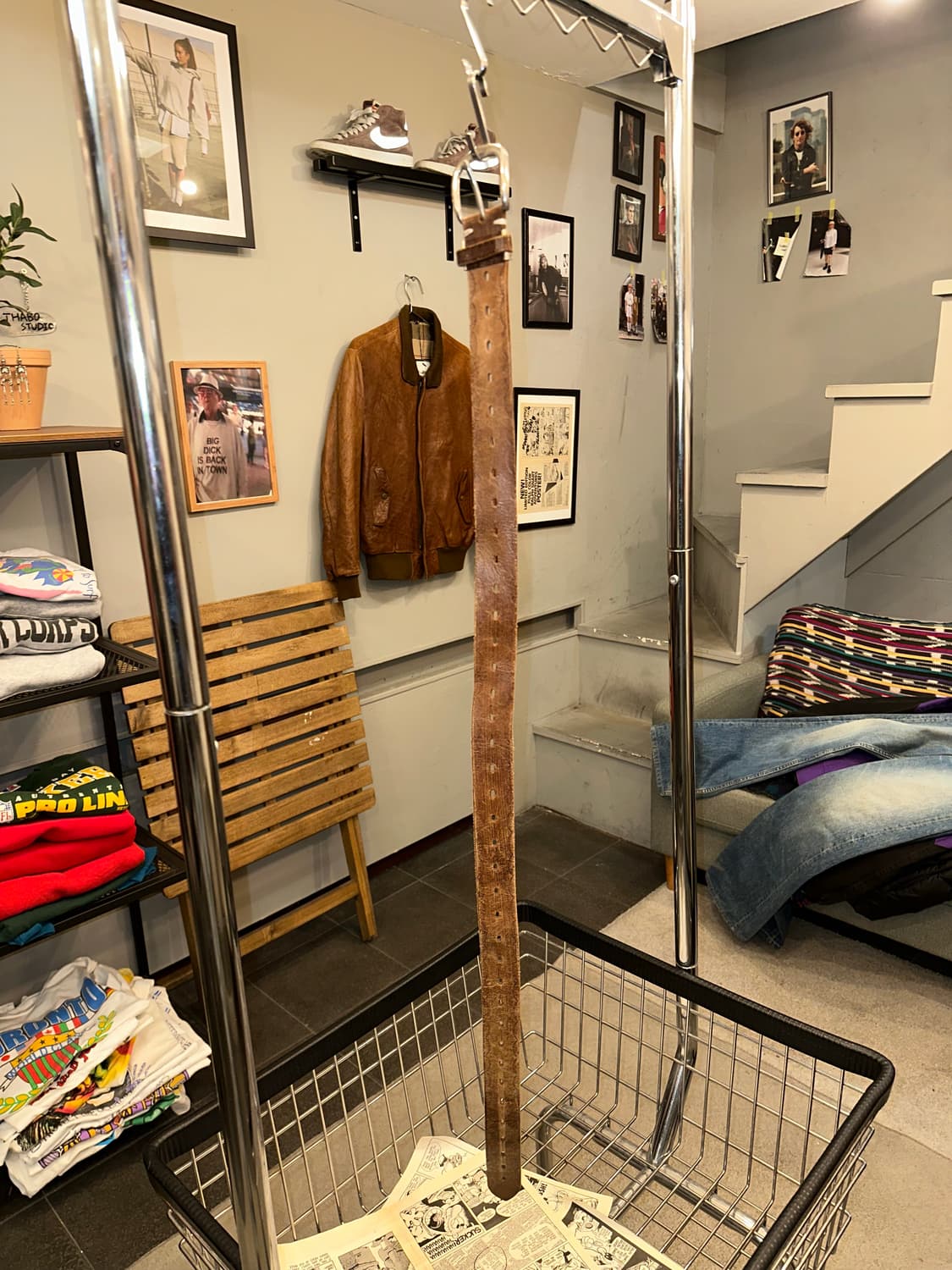 Real leather ethic pattern detail belt 상품이미지4