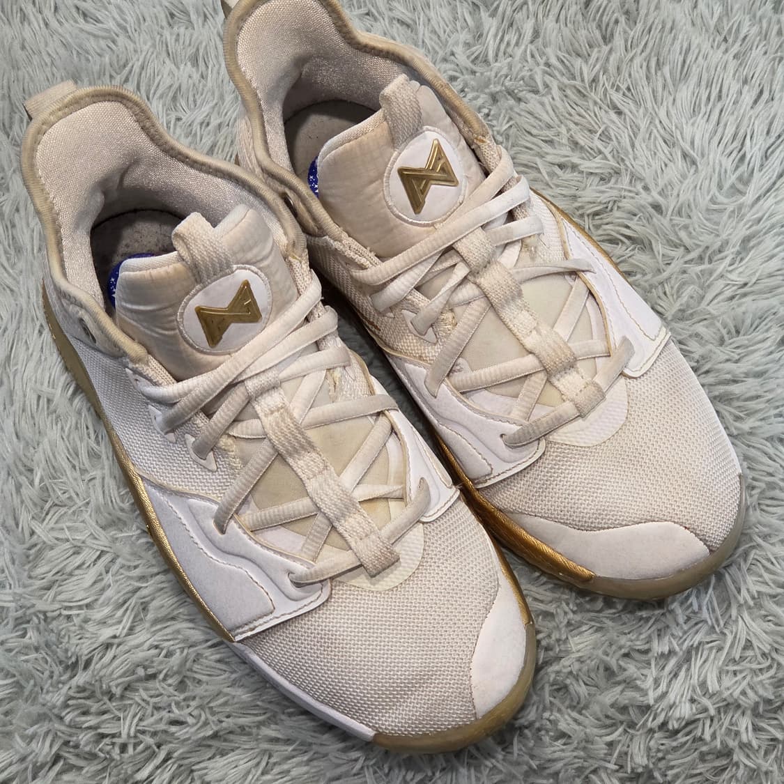 3q-1:Nike PG 3 NASA White/Gold(240)-한정판 상품이미지7