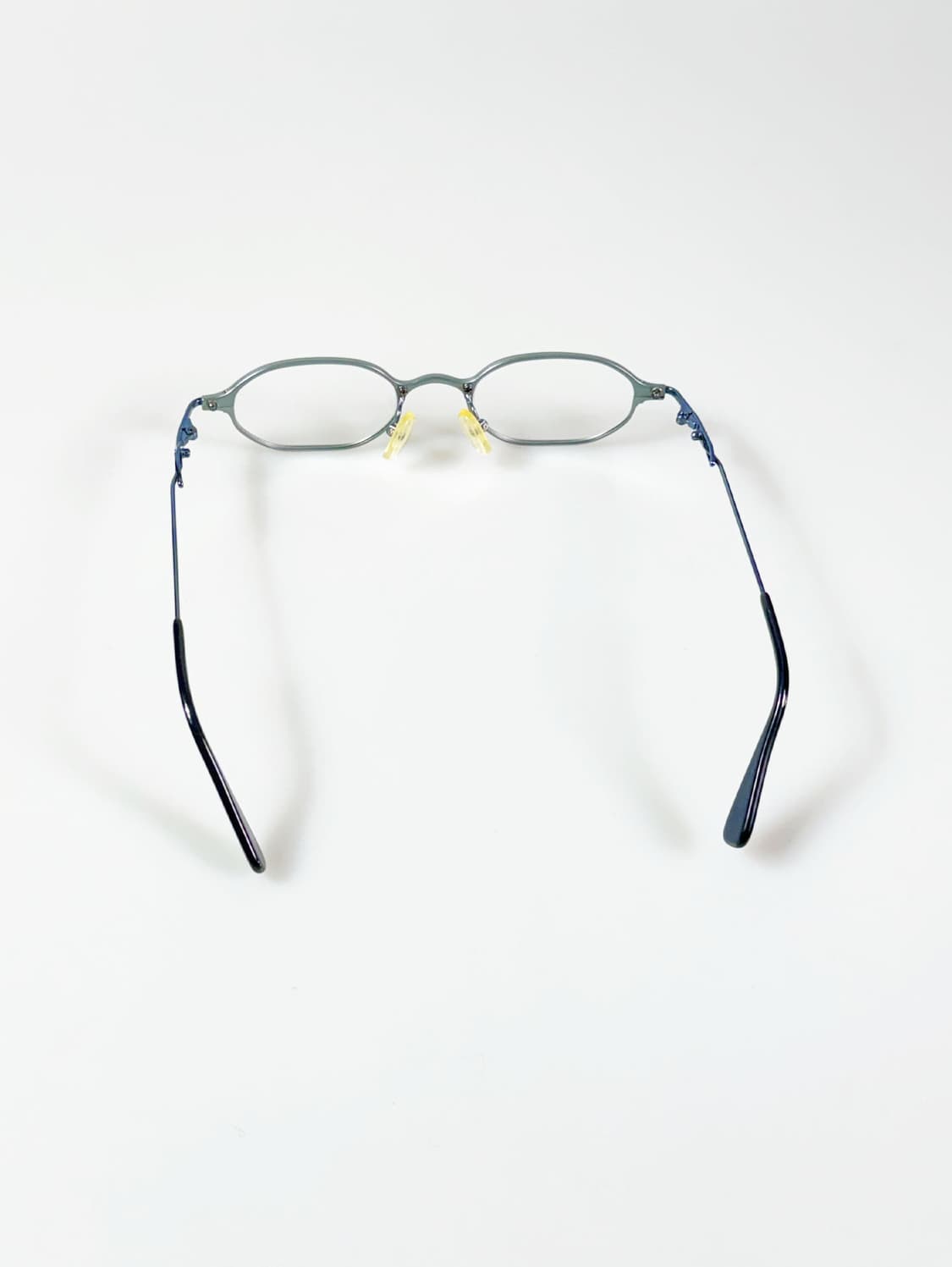 90s 라이트블루 메탈 슬림 오벌 프레임 빈티지 안경 상품이미지5