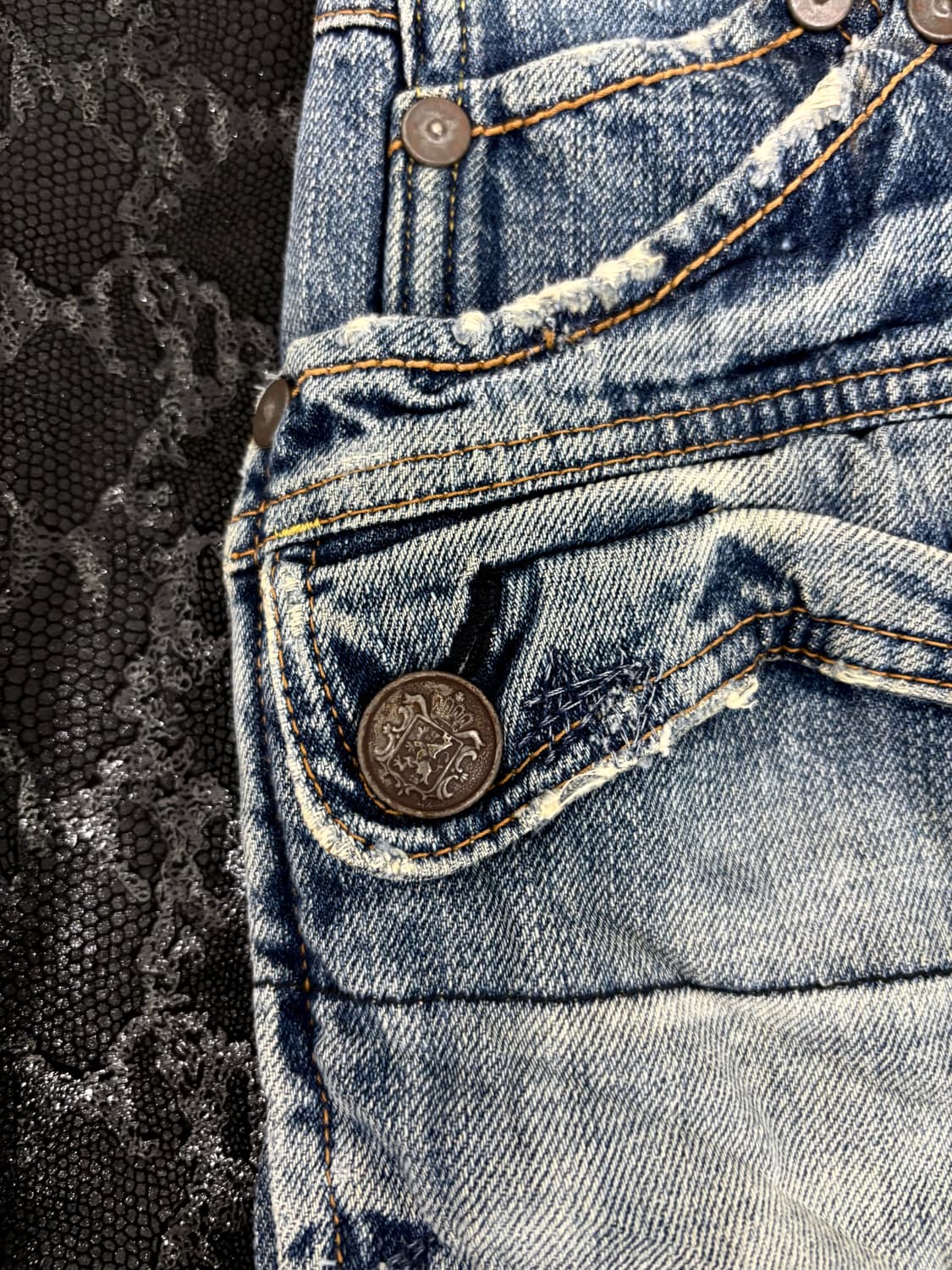 “Vintage” Y2K Mood Pocket Detail Crack P 상품이미지5