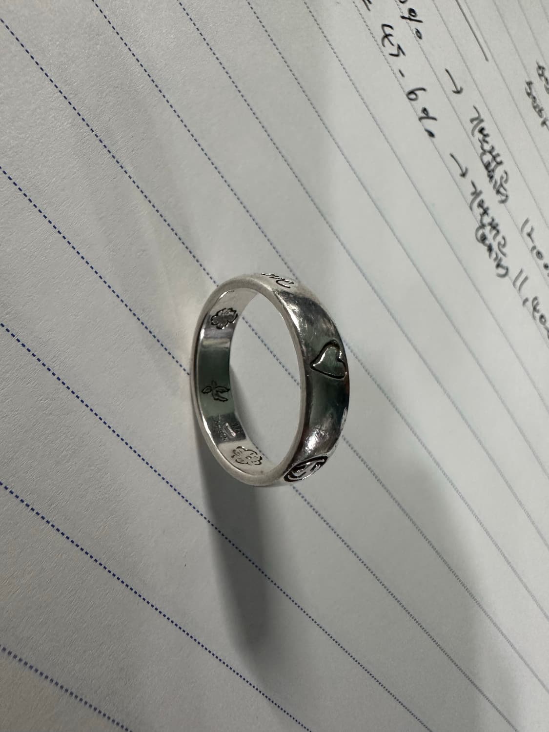 구찌 블라인드 포 러브 반지 16호 실버 상품이미지7