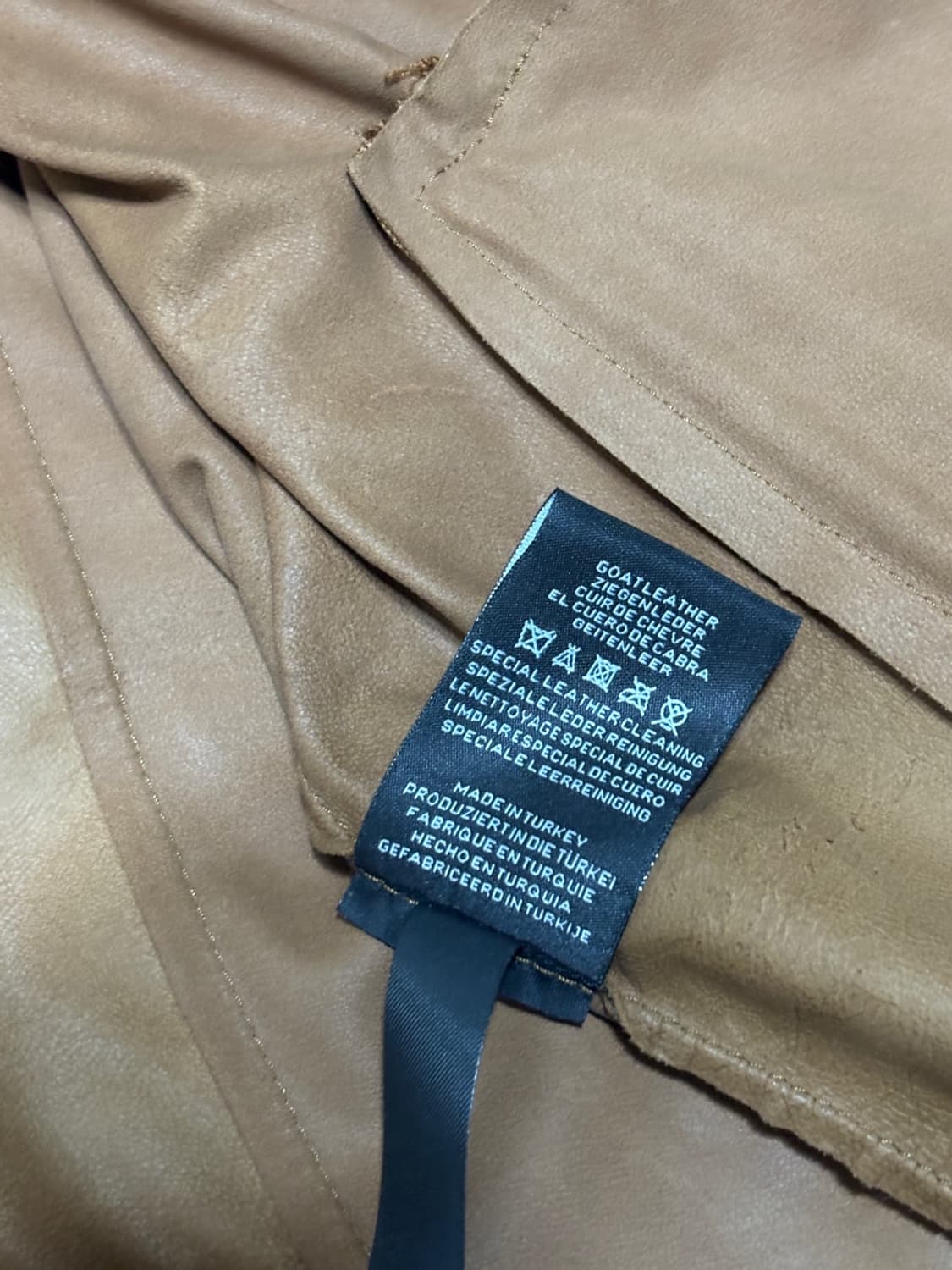 ARMA 고트 스웨이드 가죽 자켓 카멜 컬러 상품이미지7