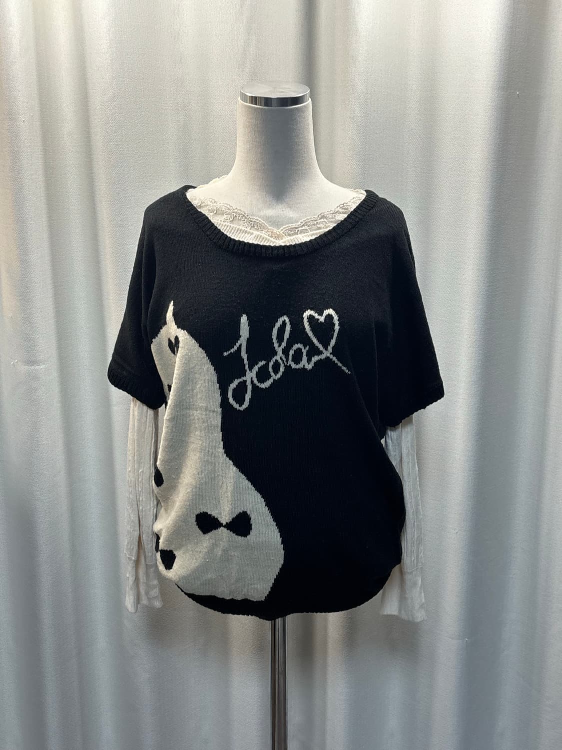 모리걸st 반팔 알파카 니트 상품이미지1