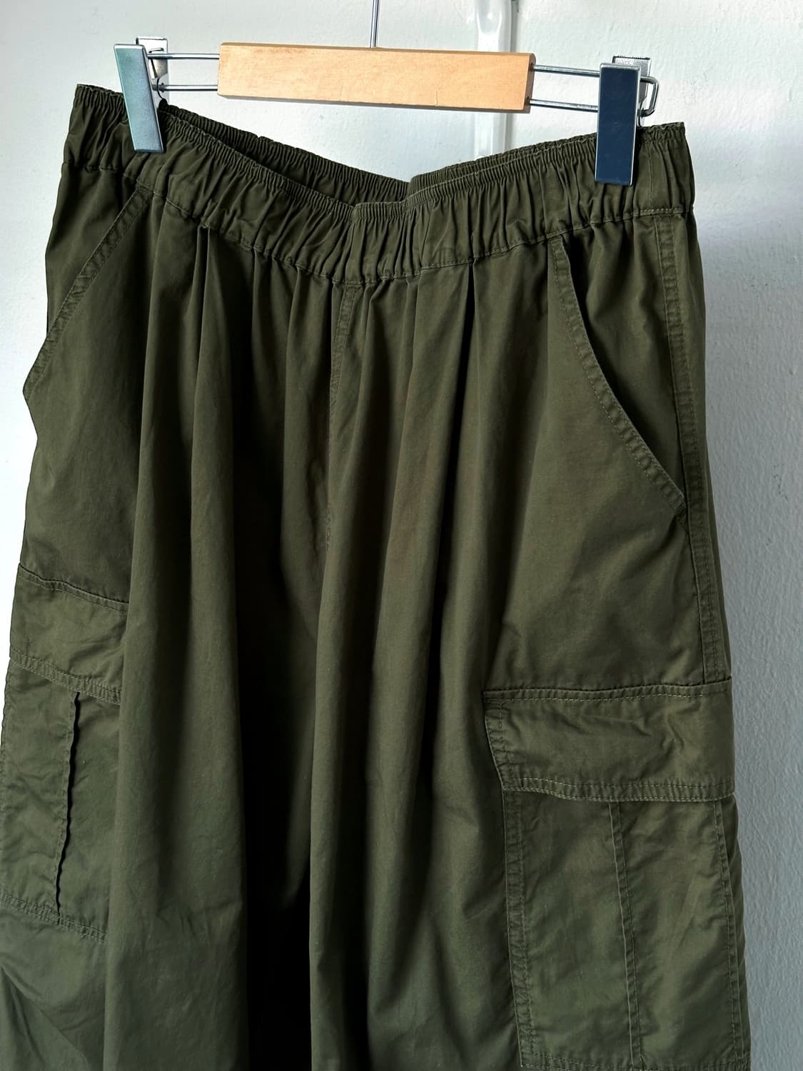 Military design cotton wide cargo pants 상품이미지2