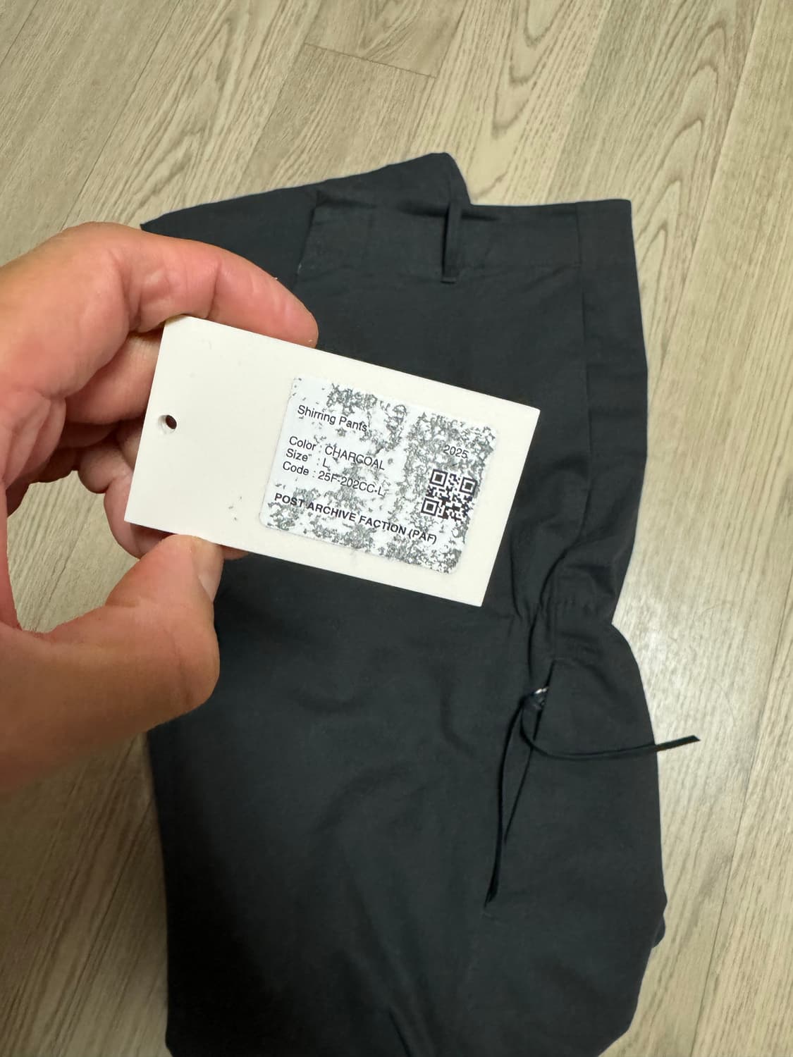 포스트아카이브팩션 파프 셔링팬츠 2025 차콜 그레이 상품이미지6