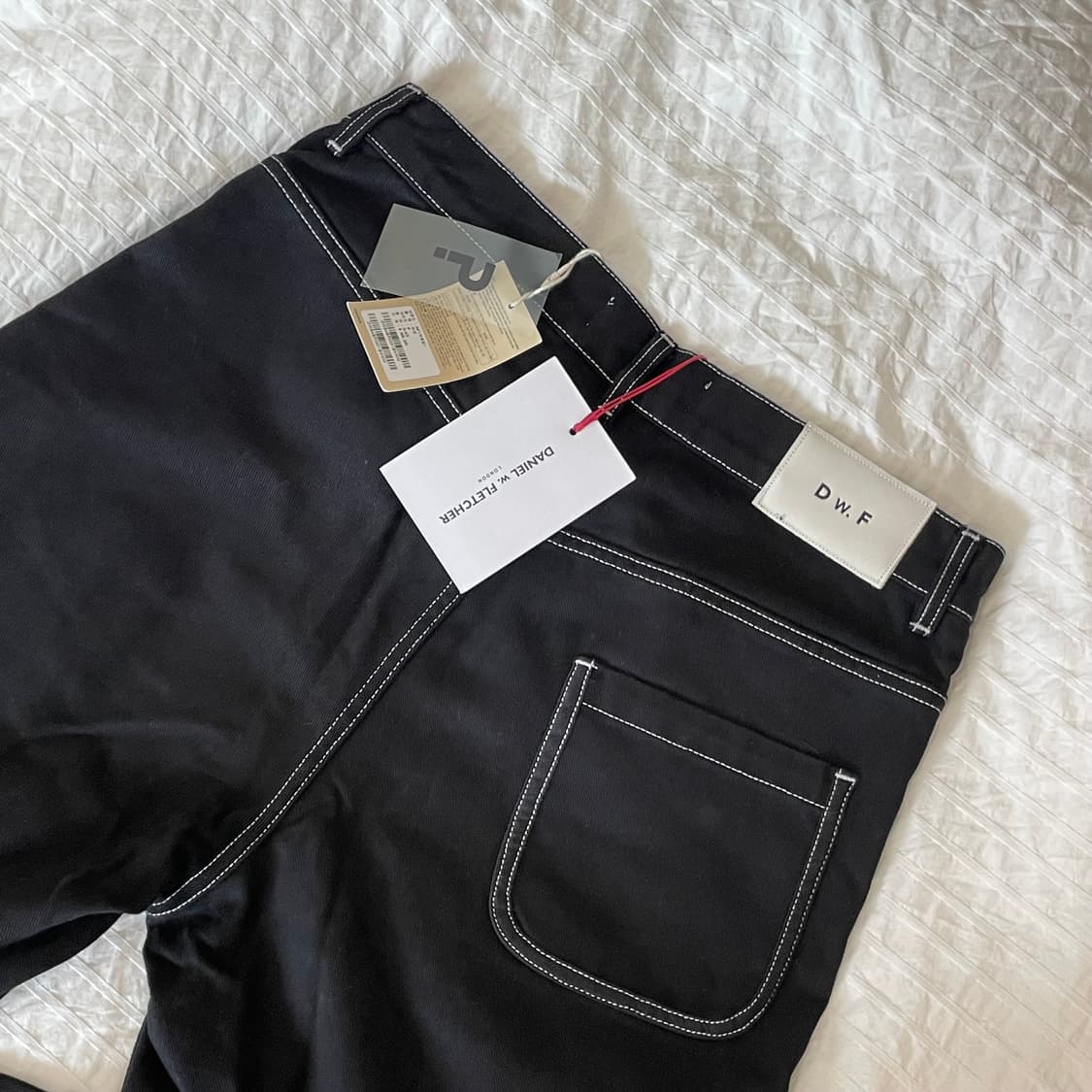 다니엘 W 플레처 스티치 스트레이트 진 블랙 M(새상품) 상품이미지4