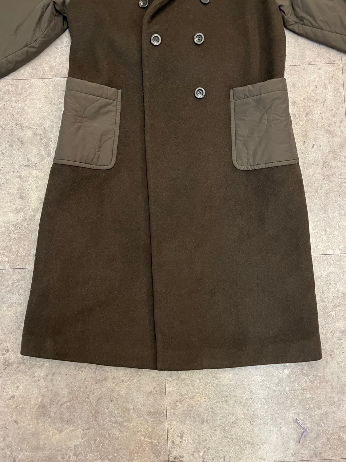 코벳블랑 퀄팅 배색 코트 브라운 S #csz2497 상품이미지5