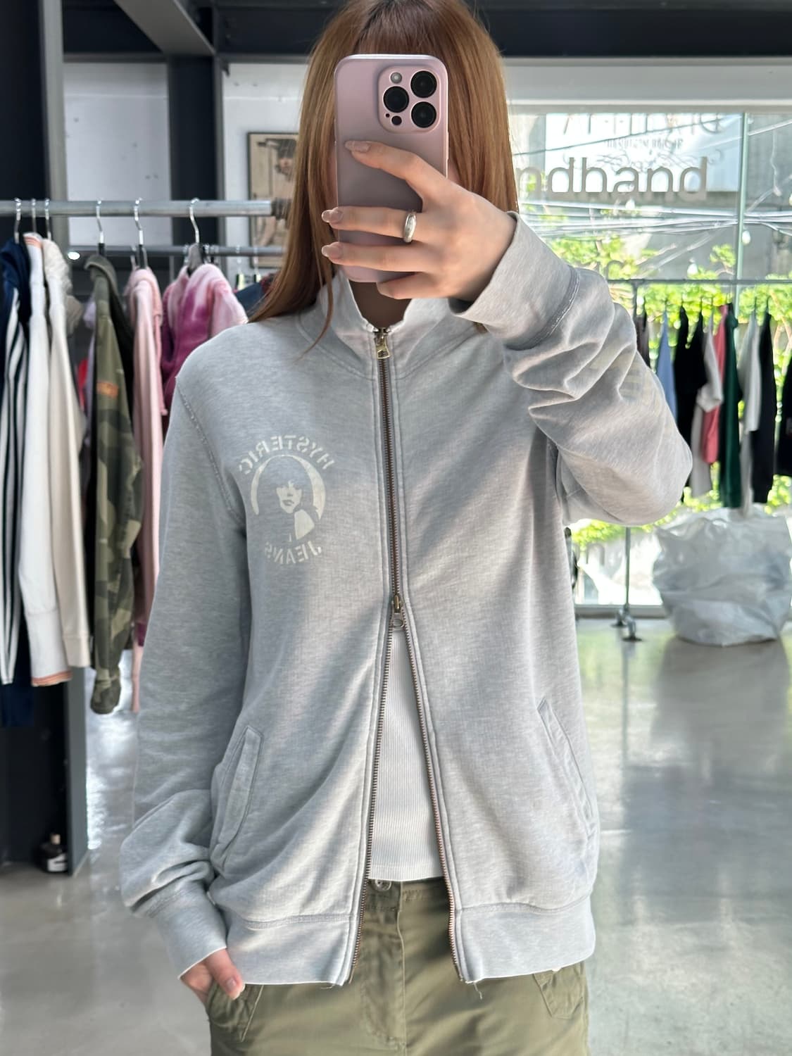 히스테릭글래머 히스걸 하이넥 투웨이 코튼집업 상품이미지4