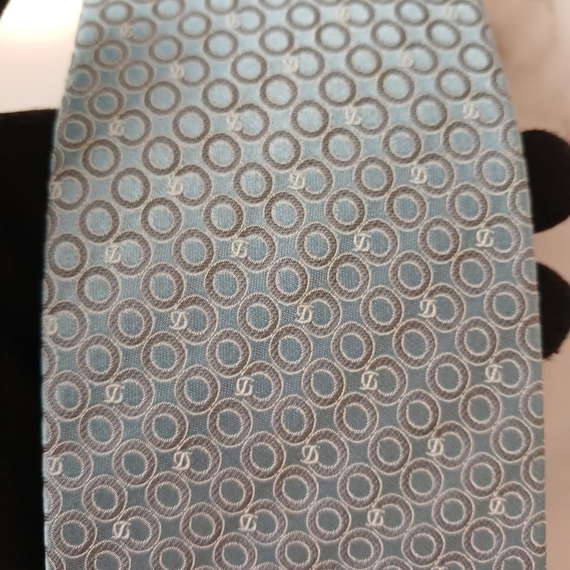 듀퐁 실크 스카이블루 서클 패턴 넥타이 8.5cm B등급 A18973 상품이미지8