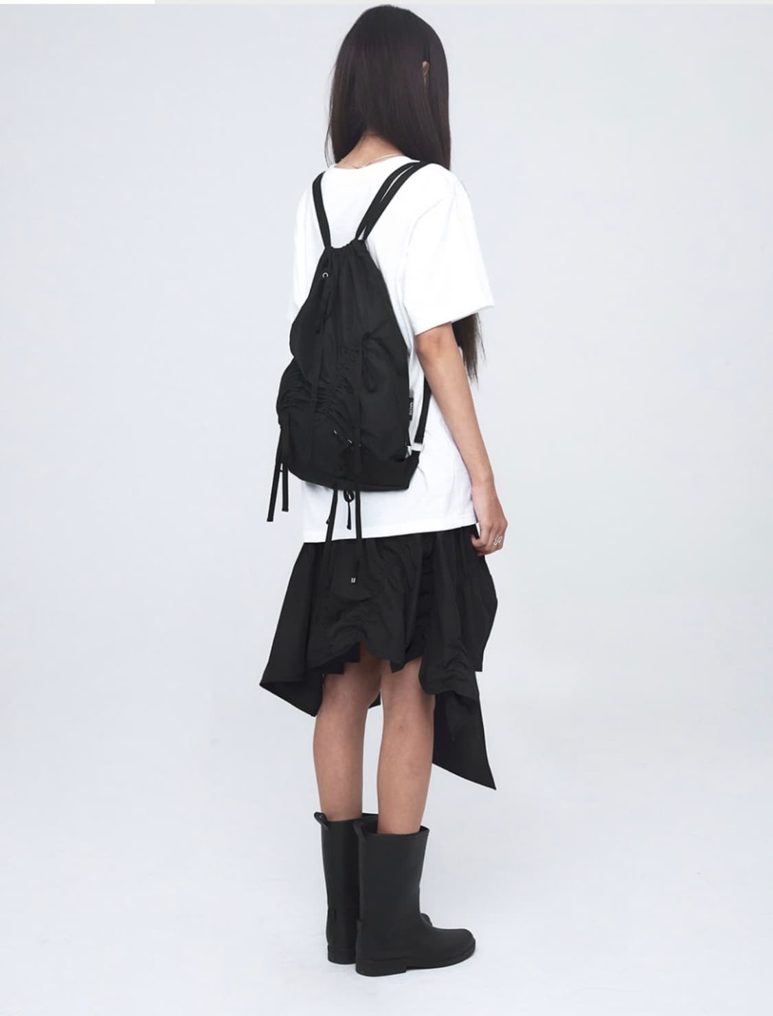 LIGHT SHIRRING GYM SACK BLACK 상품이미지3