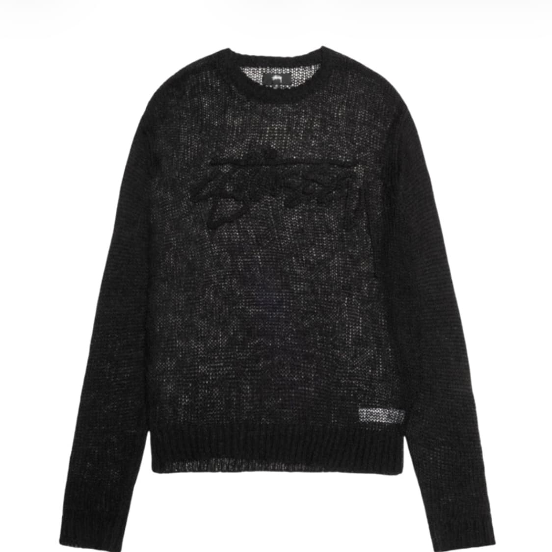 스투시 루즈 니트 로고 스웨터 (블랙 XL) 상품이미지1