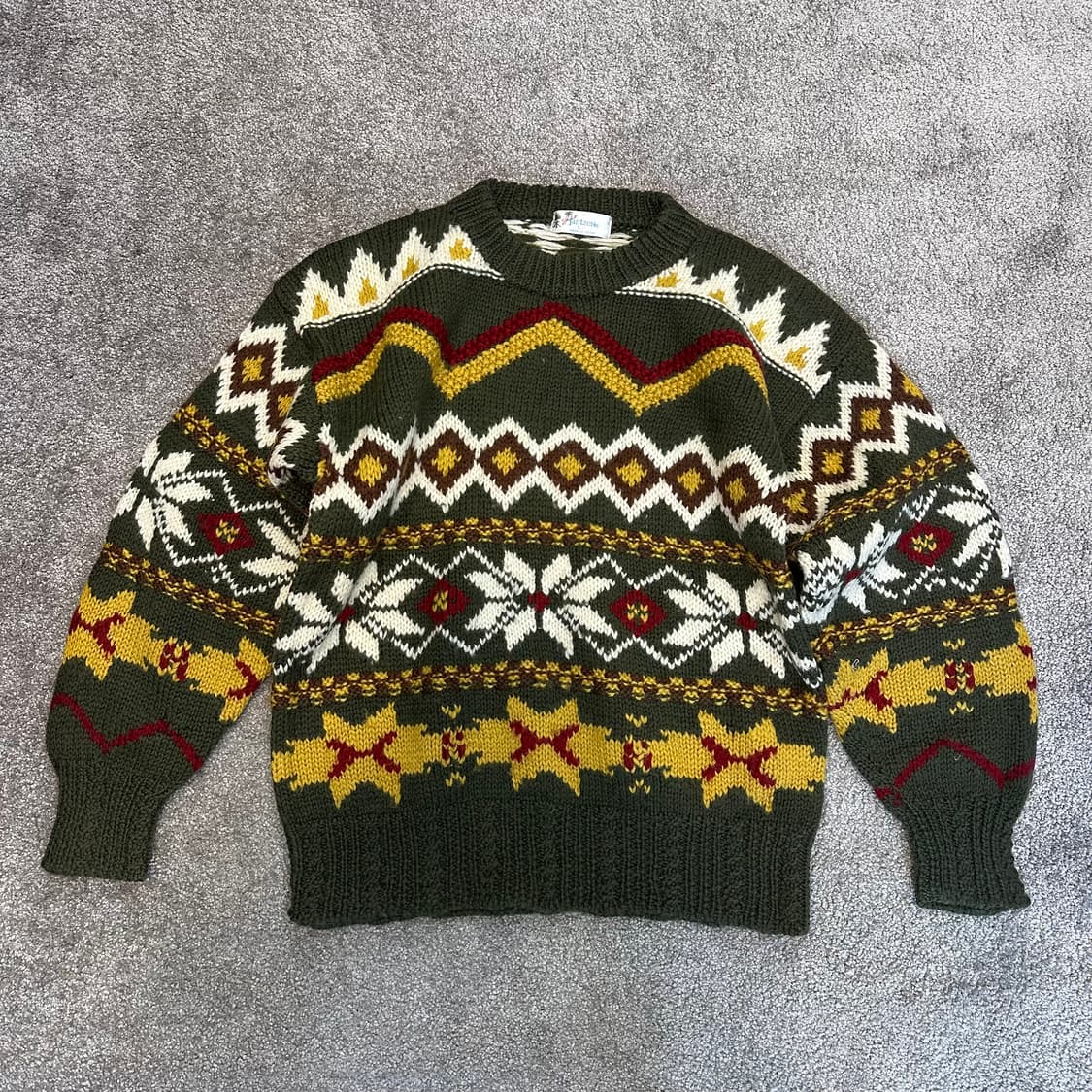 빈티지 젠슨 노르딕 패턴 울 니트M 상품이미지1