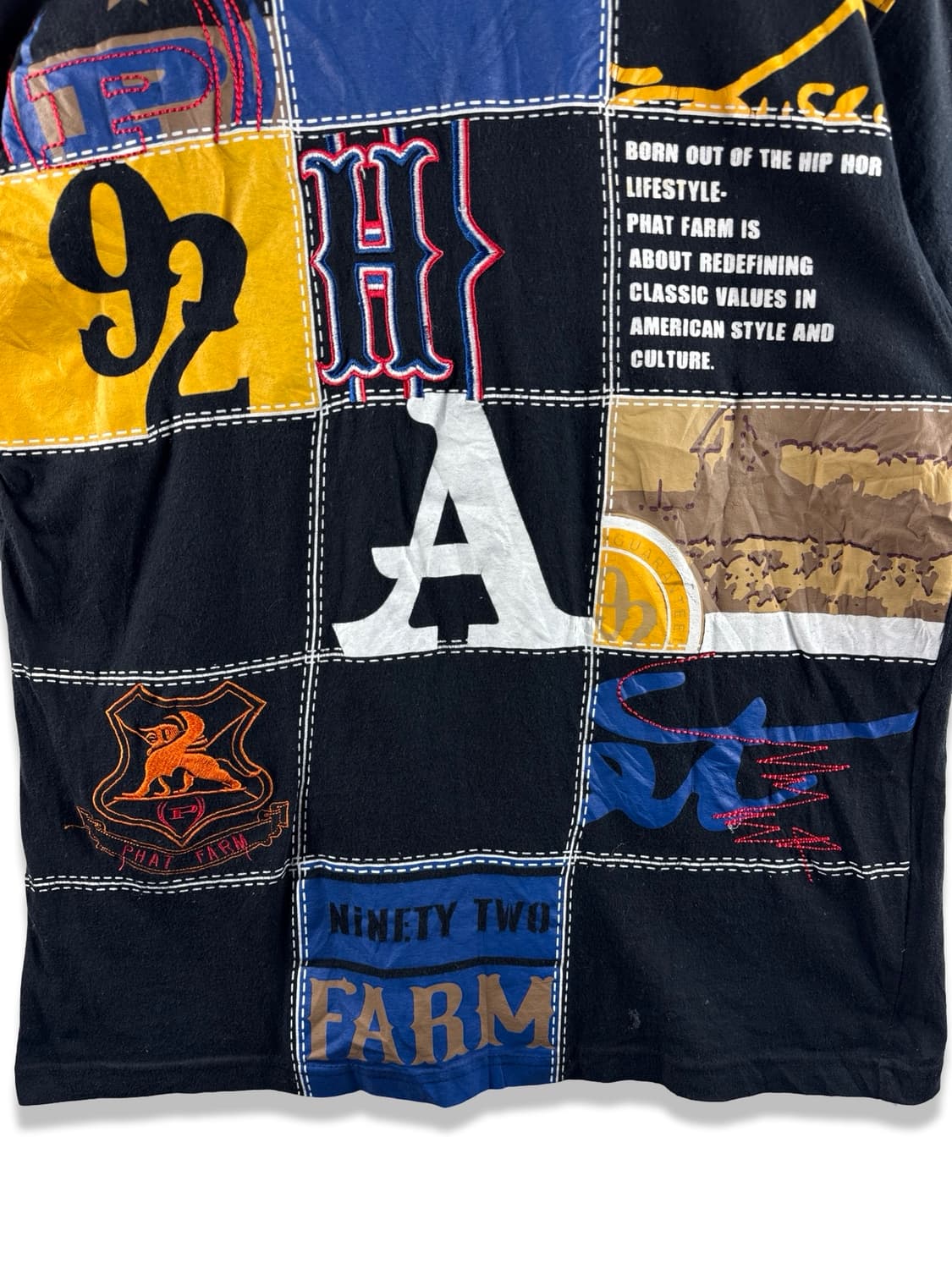 JPN Phat Farm 90S 외힙 패치 그래픽 티셔츠2728 상품이미지4