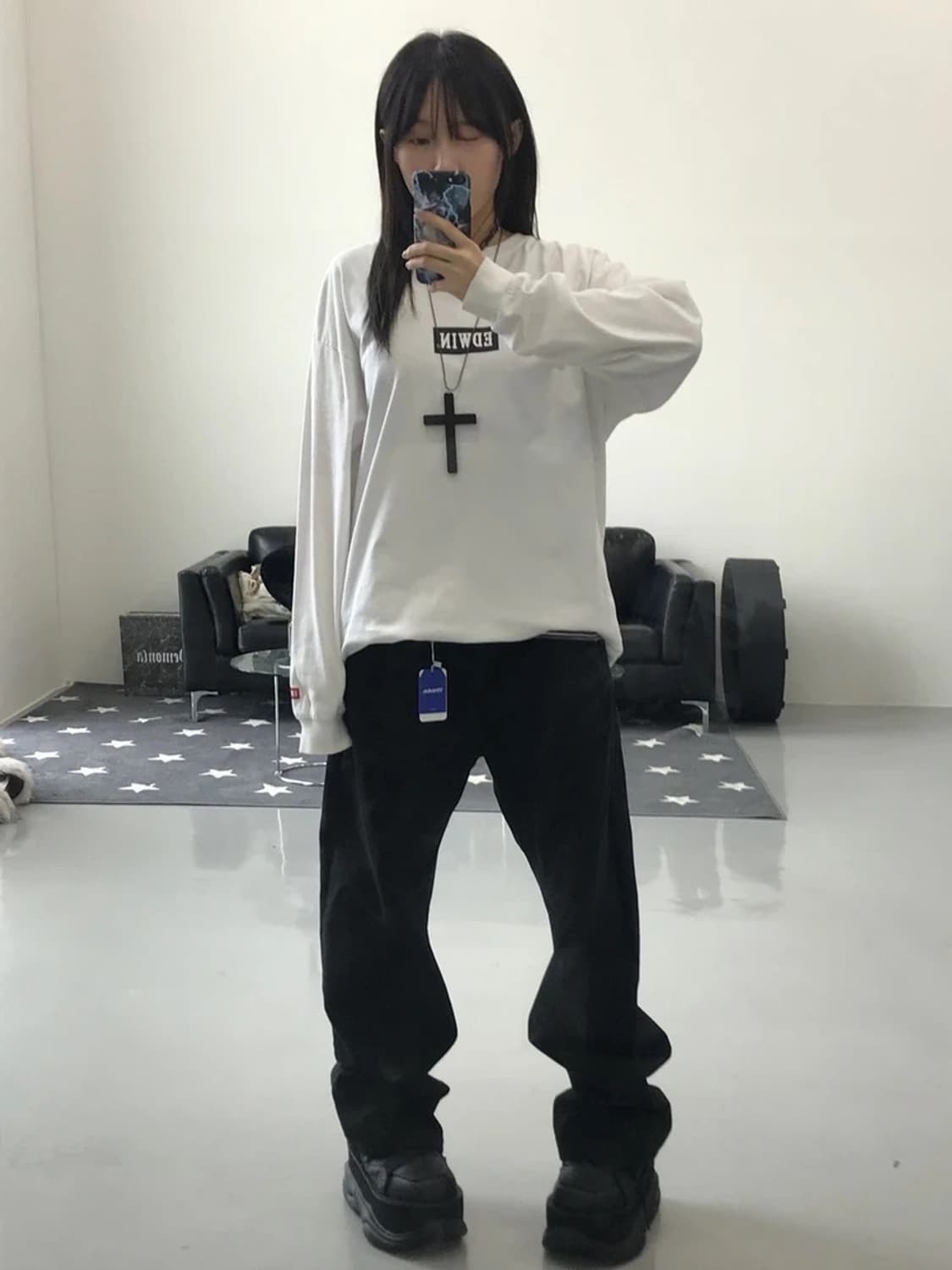 에드윈 화이트 롱슬리브 상품이미지2