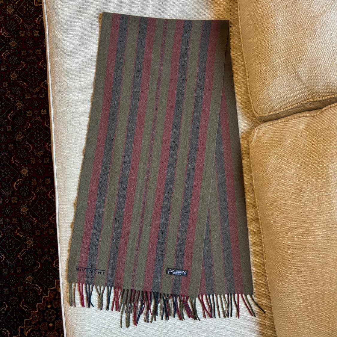 지방시 스트라이프 캐시미어 울 머플러 made italy 상품이미지3