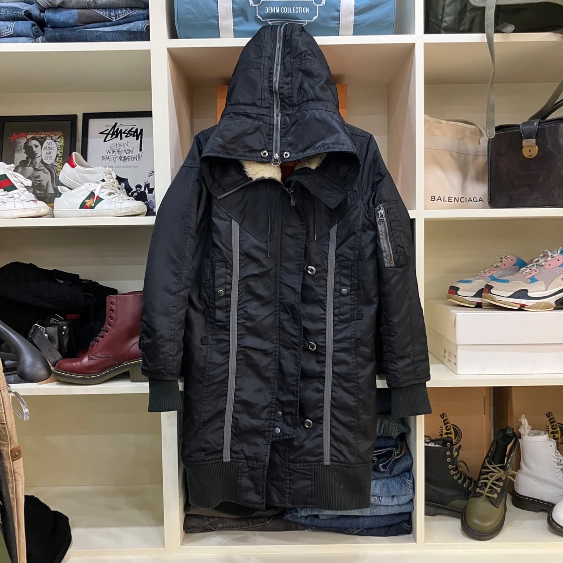 아비렉스 라쿤 후드 패딩 점퍼 M 상품이미지1