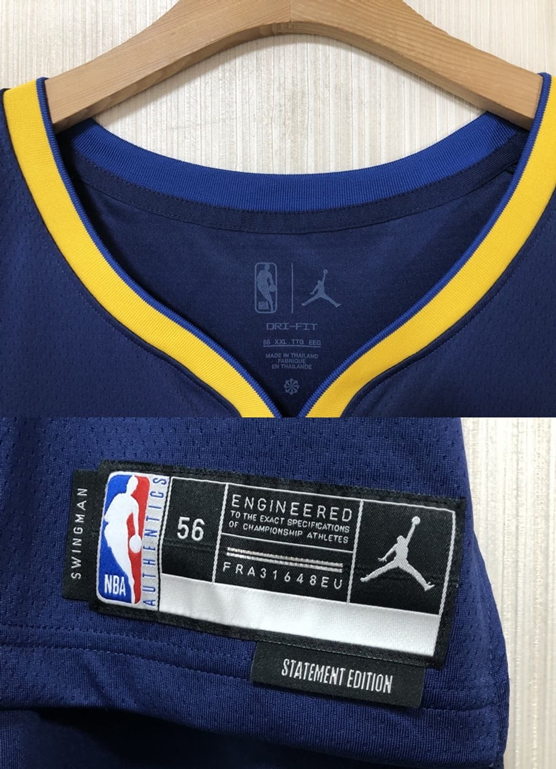NBA 조던 22-23 골든스테이트워리어스 스테판커리 스윙맨져지 2XL 상품이미지4