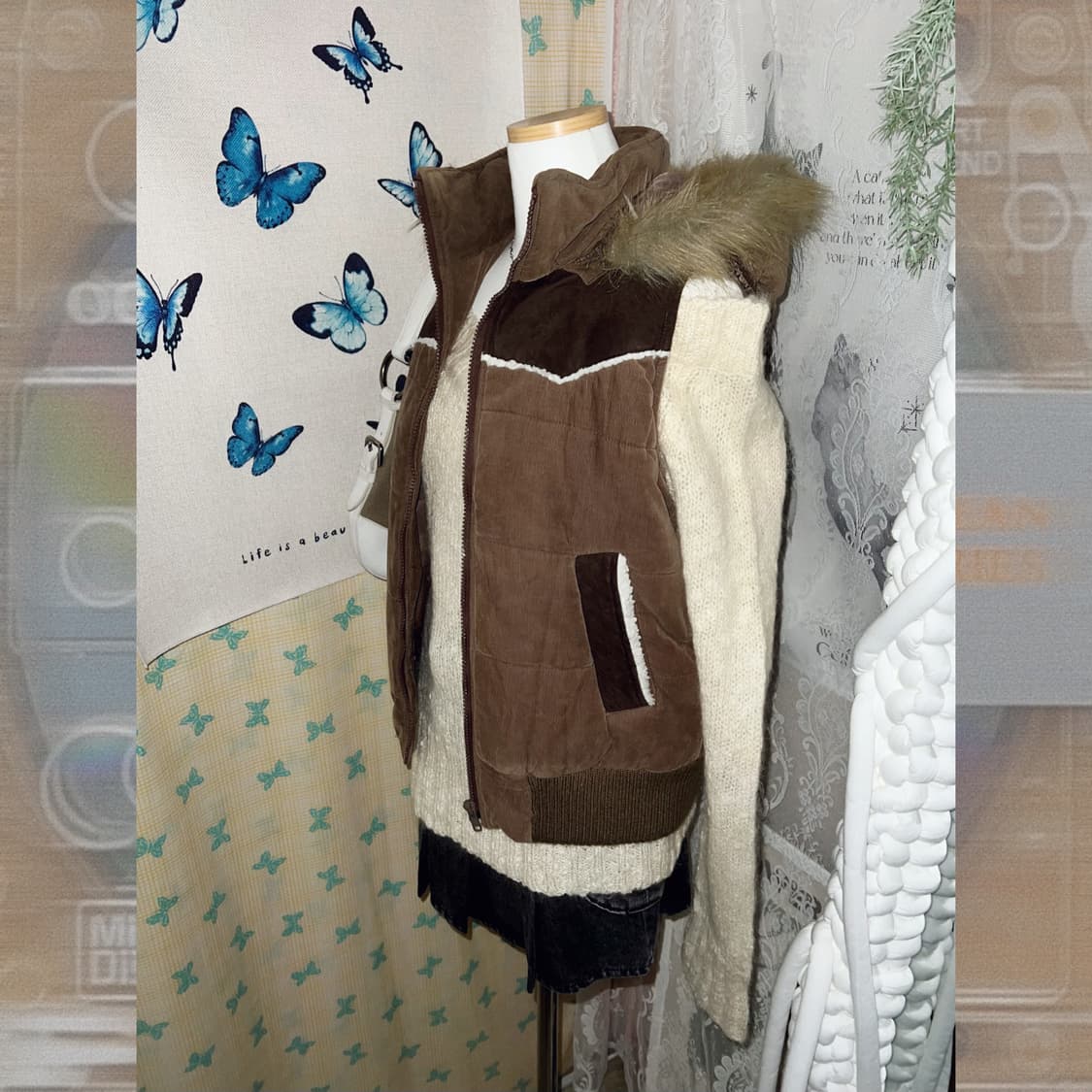 웨스턴 무드 패딩 베스트 상품이미지5